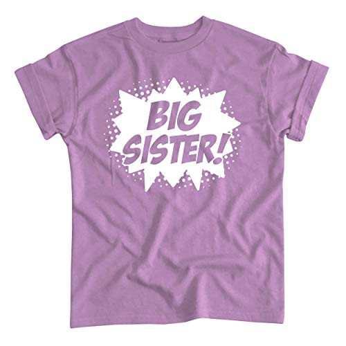 Happy Family Clothing Superhero Big Sister Pregnancy Announcement Big Sis T-Shirt -L -14-16- Lavender- Happy Family Clothing Superhero Big Sister Pregnancy Announcement Big Sis T-Shirt -L -14-16- Lavender-