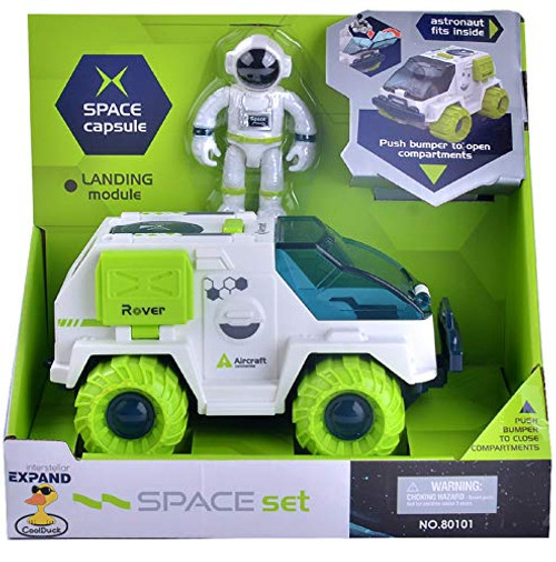 COOLDUCK Space Rover Toys for Kids with Push and Go Friction Powered Vehicles  and  Astronaut Figure Moon Rover Car Toys for Any Interstellar Mission Adventure for Boys 3-5-8