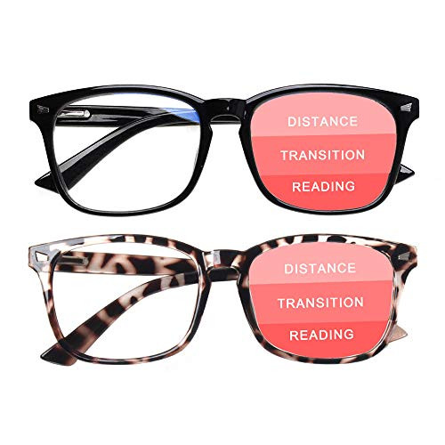SIGVAN Progressive Multifocal Computer Glasses Women Men Blue Light Blocking Reading Glasses Spring Hinge Readers -2 Mix 2.5-