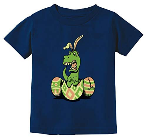 T-Rex Bunny Easter Egg Funny Gift for Easter Toddler-Infant Kids T-Shirt 18M Navy