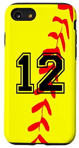 iPhone SE -2020- - 7 - 8 Softball Jersey Number 12 Twelve No 12 Game Play Fun Case