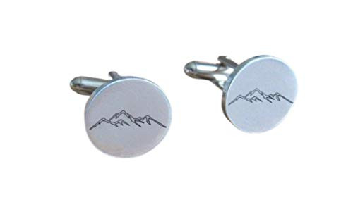 Mountain Cufflinks Personalized Cufflinks Custom Cufflinks Cuff Links Mountain Gifts for Men Wedding Gifts for Men