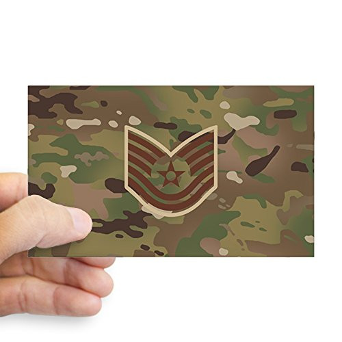 CafePress U.S. Air Force- E 6 Tsgt -Camo Rectangle Bumper Sticker Car Decal