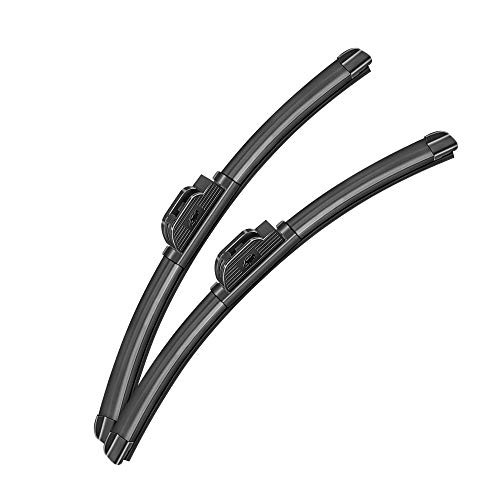 Windshield wiper blades 26"  plus 18" Winter Summer Bracketless Beam Wiper U J hook Beam Wiper Blades NO. 19E01-2 by AutopartsMaster -set of 2-