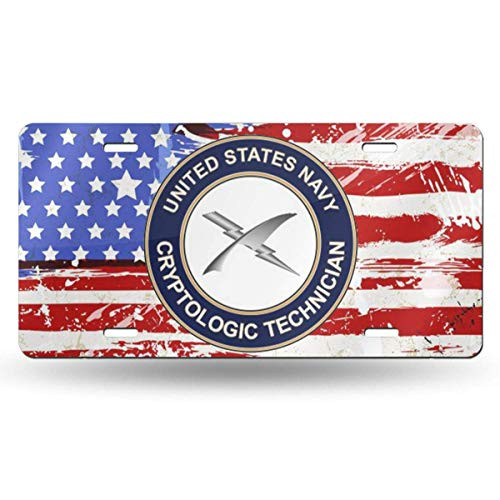 Lplpol Navy Cryptologic Technician Ct Personalized Metal License Plate Decorative Car License Plate Aluminum Novelty L