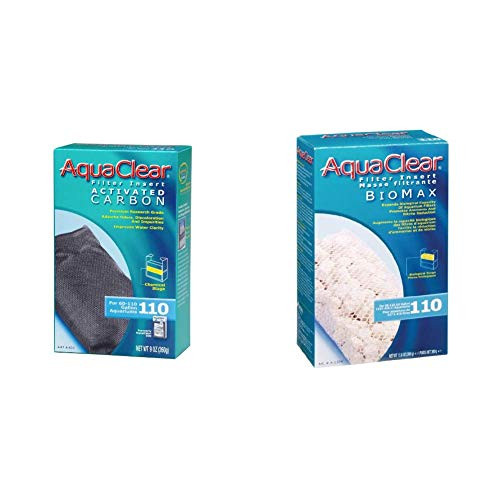 AquaClear 110 Filter Media Replacement Bundle BioMax and Activated Carbon Replacement Filter Media for Aquariums up to 110 Gallons