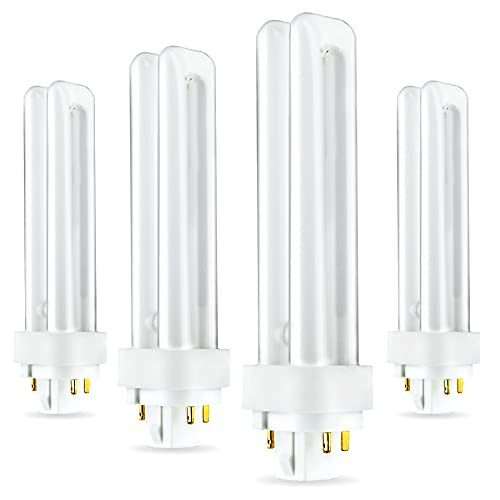 -4 Pack- PLC-18W 841 4 Pin G24q-2 18 Watt Double Tube Compact Fluorescent Light Bulb Replaces Sylvania 20668 and PL-C 18W-841-4P-ALTO