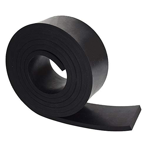 Neoprene Rubber Strips 1-4 -.250-" Thick X 2" Wide X 30" Long Solid Rubber Rolls Use for Gaskets DIY Material Supports Leveling Sealing Bumpers Protection Abrasion Flooring Black