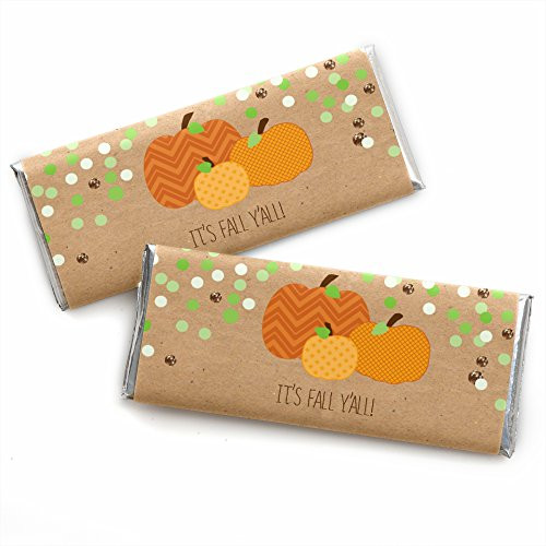 Pumpkin Patch - Candy Bar Wrappers Fall & Thanksgiving Party Favors - Set of 24 Pumpkin Patch - Candy Bar Wrappers Fall & Thanksgiving Party Favors - Set of 24