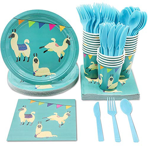 Juvale Llama Party Supplies Serves 24 Includes Plates, Knives, Spoons, Forks, Cups and Napkins. Perfect Llama Birthday Party Pack for Kids Llama Animal Themed Parties. Juvale Llama Party Supplies Serves 24 Includes Plates, Knives, Spoons, Forks, Cups and Napkins. Perfect Llama Birthday Party Pack for Kids Llama Animal Themed Parties.