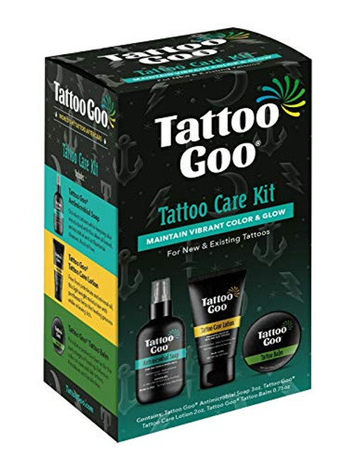 Tattoo Goo Tattoo Goo Aftercare Kit Includes Soap New Formula Tattoo Goo Lotion 3 Piece Set