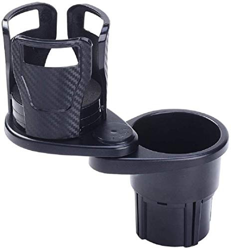 Lanmino Universal Car Cup Holder Expander Adapter2 in 1 Multifunctional Dual Cup Mount Extender Drink Bottle Holder Storage Organizer Stand with 360° Rotating Adjustable Base -B-