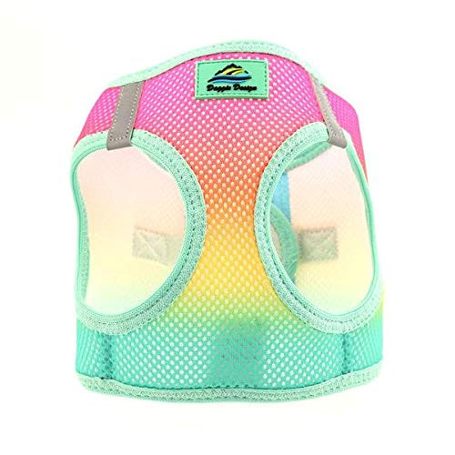 DOGGIE DESIGN American River Choke-Free Dog Harness Beach Party Ombre -2X-3X-Large-