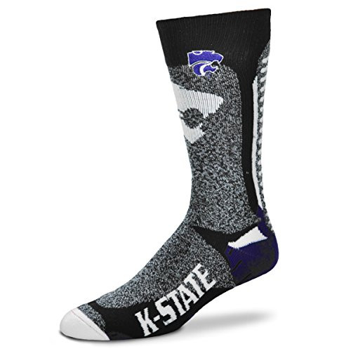 For Bare Feet NCAA-Downtown Socks-Kansas State Wildcats Large