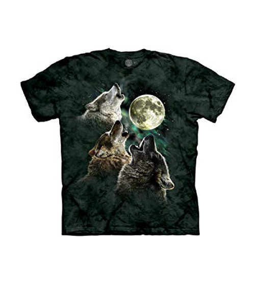 The Mountain Three Wolf Moon Child T-Shirt Dark Green XL