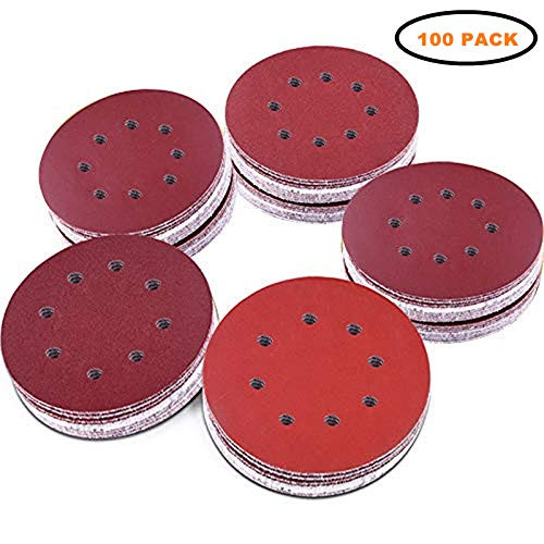 PPX 100 Pieces 8 Holes Sanding Discs, 5 Inch Hook and Loop 1000/1200/ 1500/2000/ 3000 Grit Sandpaper Assortment for Random Orbital Sander PPX 100 Pieces 8 Holes Sanding Discs, 5 Inch Hook and Loop 1000/1200/ 1500/2000/ 3000 Grit Sandpaper Assortment for Random Orbital Sander