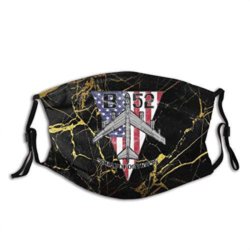 Adjustable Face Mask B-52 Stratofortress Bomber Jet Airplane Patriotic Vintage Masks Replaceable Filter Balaclavas Black
