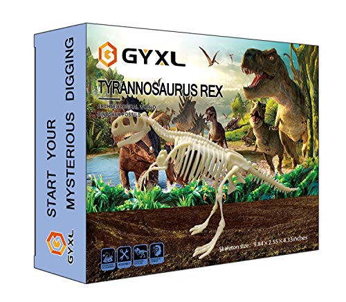 GYXL 2nd generation Dino Toy Dig Kit, DIY Dinosaur Puzzle Fossil Toys, Kids Science Education Dinosaur Assembly Kit, Best Boys and Girls STEM Dinosaur Toys Gift. (T-rex) GYXL 2nd generation Dino Toy Dig Kit, DIY Dinosaur Puzzle Fossil Toys, Kids Science Education Dinosaur Assembly Kit, Best Boys and Girls STEM Dinosaur Toys Gift. (T-rex)