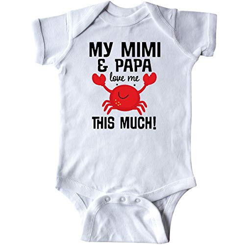 inktastic Mimi and Papa Love Me Crab Infant Creeper Newborn White 33940 inktastic Mimi and Papa Love Me Crab Infant Creeper Newborn White 33940