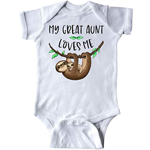 inktastic My Great Aunt Loves Me Cute Sloth Infant Creeper 24 Months White 3aea8