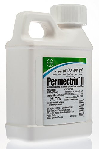 Bayer 8 Fl Oz Permectrin II Insecticide Controls Flies Ticks Mites Fleas Mosquitoes