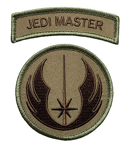 Jedi Order Jedi Master Tab Patch -2PC Velcro Brand Fastener - B1-B2-