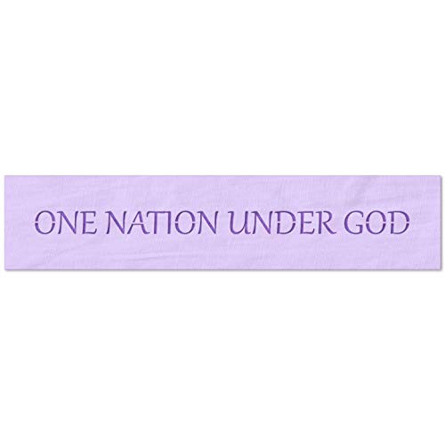 Stencil Stop One Nation Under God Stencil - Reusable for DIY Projects Painting Drawing Crafts - 14 Mil Mylar Plastic -9 x 0.75 inches-