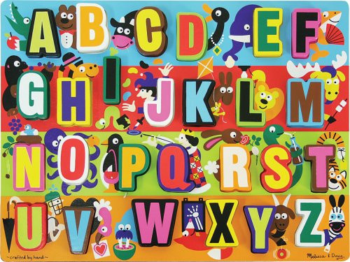 Melissa & Doug Jumbo ABC Wooden Chunky Puzzle (26 pcs)