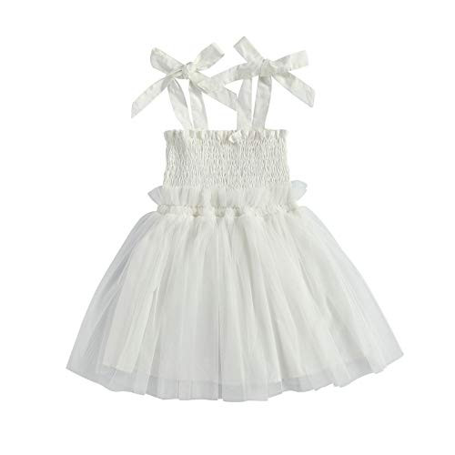 Toddler Baby Girls Lace Sister Matching Clothes Tulle Tutu Romper Dress Summer Sleeveless Sundress Outfits -Dress White 12-18 Months- Toddler Baby Girls Lace Sister Matching Clothes Tulle Tutu Romper Dress Summer Sleeveless Sundress Outfits -Dress White 12-18 Months-