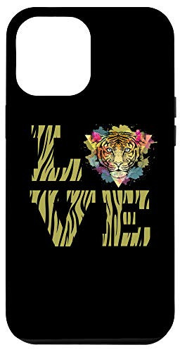 iPhone 12 Pro Max Watercolor Triangle Geometric Tiger L O V E Love Case