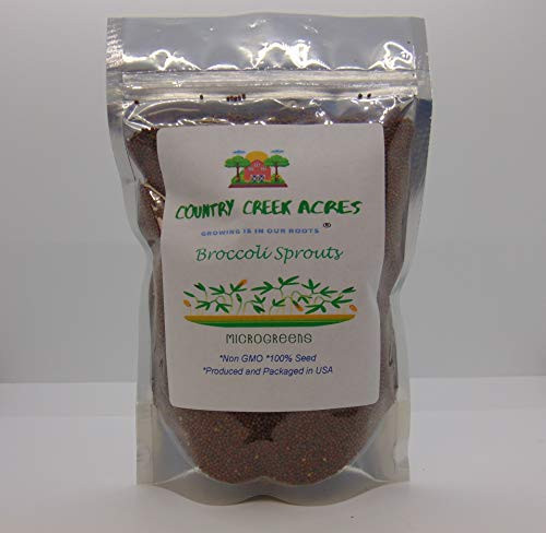 14 oz Broccoli Seed Non-GMO Seeds Sprouting Sprouts Microgreens Pure Seed Country Creek LLC. Brand.