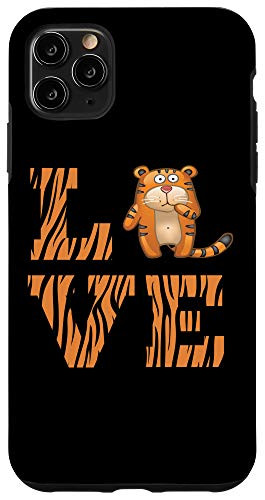 iPhone 11 Pro Max Cute Cartoon Tiger L O V E Love Case