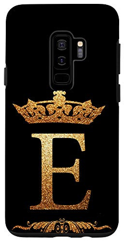 Galaxy S9 plus Crown Phone Case Initial E alphabet mobile cover Letter E Case