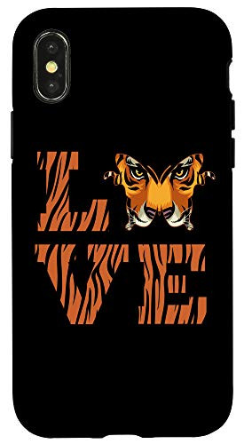 iPhone X-XS Butterfly Tiger L O V E Love Case