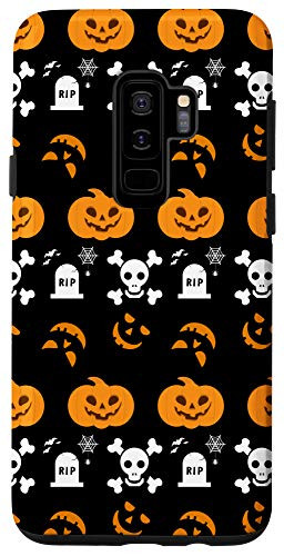 Galaxy S9 plus Halloween Theme Pattern Jack O' Lantern Pumpkin Phone Case