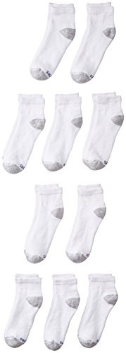 Hanes Ultimate Boys' 10-Pack Low-Cut Socks White 7-8.5