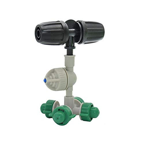 HONGZI Garden Irrigation Drip Irrigation Sprinkler Drip Irrigation Cross Sprinkler Nozzle Suspension Fog Nozzle Water Mist Sprinkler Watering  and  Irrigation Connect 3-8 Hose 2set -Color - B-