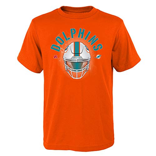 Outerstuff NFL Youth Boys -6-20- Stare Down Short Sleeve Tee Miami Dolphins Large -14-16-