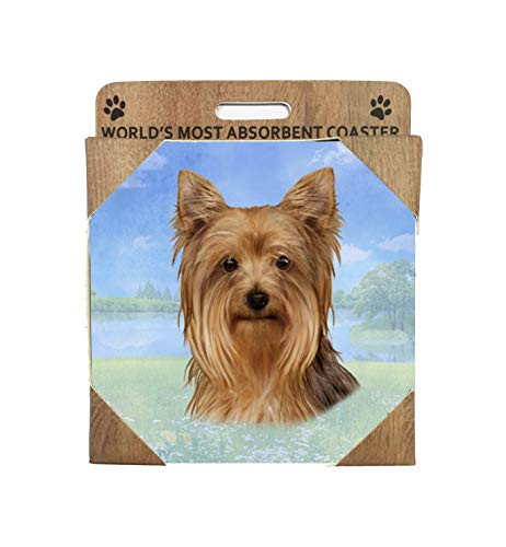 E and S Imports Ceramic Coaster - Yorkshire Terrier-Yorkie- -1-