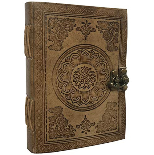 Journal Writing Notebook - Handmade Leather Bound Daily Notepad for Men & Women Unlined Paper 7" x 5" Inches, Best Gift for Art Sketchbook, Travel Diary & Notebooks to Write in by Aislinn Leather
