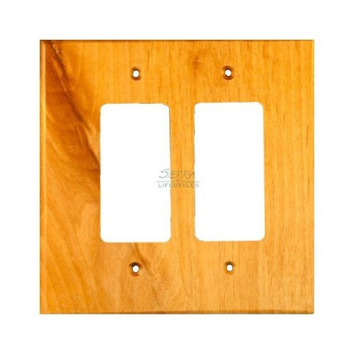 Sierra Lifestyles Traditional Switch Plate 2 Rocker Unfinished Red Oak