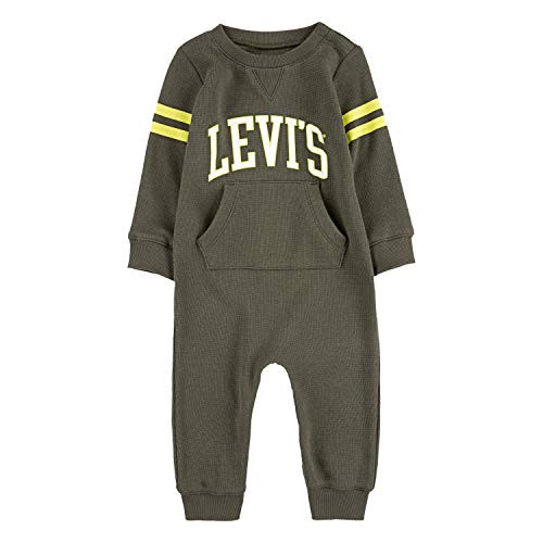 Levi's Baby Boys' Long Sleeve Coverall Olive Night 18M