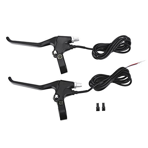 Asixx Brake Lever Set Bicycle Bike Hand Brake Lever 1 Pair Durable 2 Wires Left and Right E-Bike Bicycle Electric Brake Lever Replacement Parts Asixx Brake Lever Set Bicycle Bike Hand Brake Lever 1 Pair Durable 2 Wires Left and Right E-Bike Bicycle Electric Brake Lever Replacement Parts