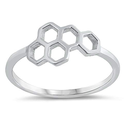 CloseoutWarehouse Sterling Silver Honeycomb Ring Size 7