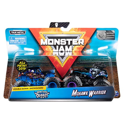 Monster Jam Official Son-uva Digger vs Mohawk Warrior Die-Cast Monster Trucks, 1:64 Scale, 2 Pack