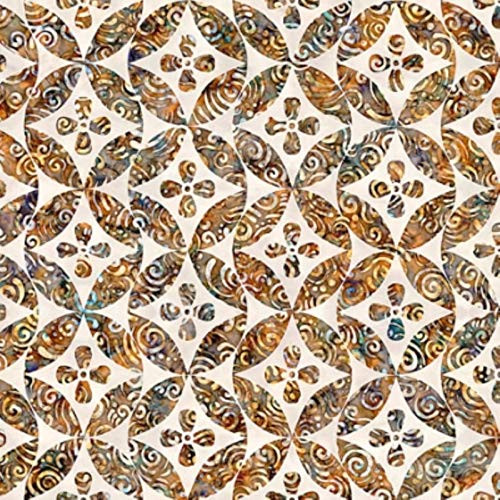 QT Fabrics Paradox by Dan Morris 28013 E Cream Small Circle Geo BTY