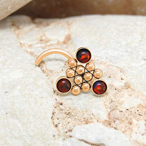 Surgical Steel Nose Stud - Nose Jewelry Opal - Nose Ring Stud 22g 20g 18g 16g - Nose Piercing - Nose Earring - Nostril Ring - Nose Screw