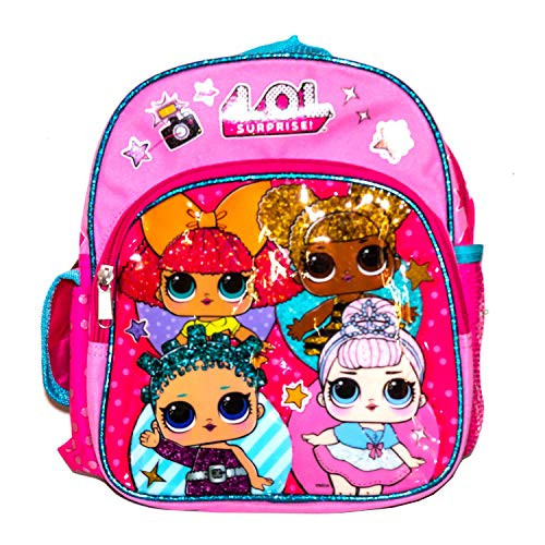 Backpack Book Bag Travel Bag with 4 Beautiful Dolls for L.O.L Surprise Kids -10 Inch Carry-