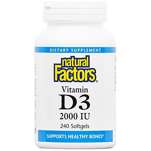 Natural Factors - Vitamin D3 2000 IU Supports Healthy Bones 240 Soft Gels