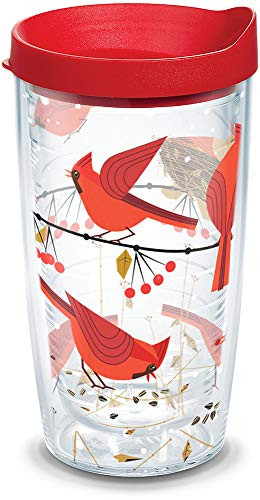 Tervis 1318911 Cardinals Insulated Tumbler with Wrap and Lid 16 oz - Tritan Clear